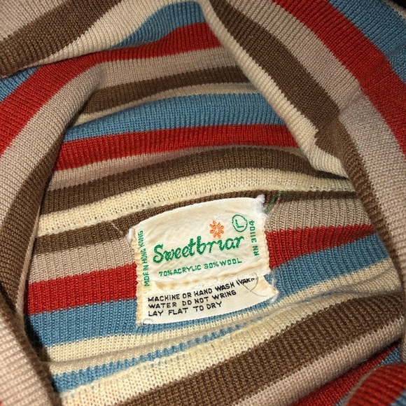 Sweetbriar Striped Wool Sweater size L - Picture 3 of 3
